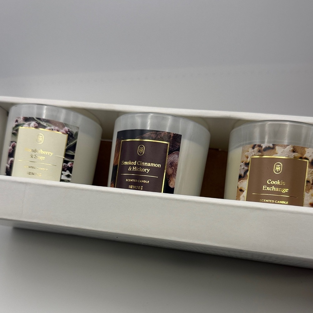 Threshold Scented Candle Set of 3 Fall/Winter Scents 5oz Each
